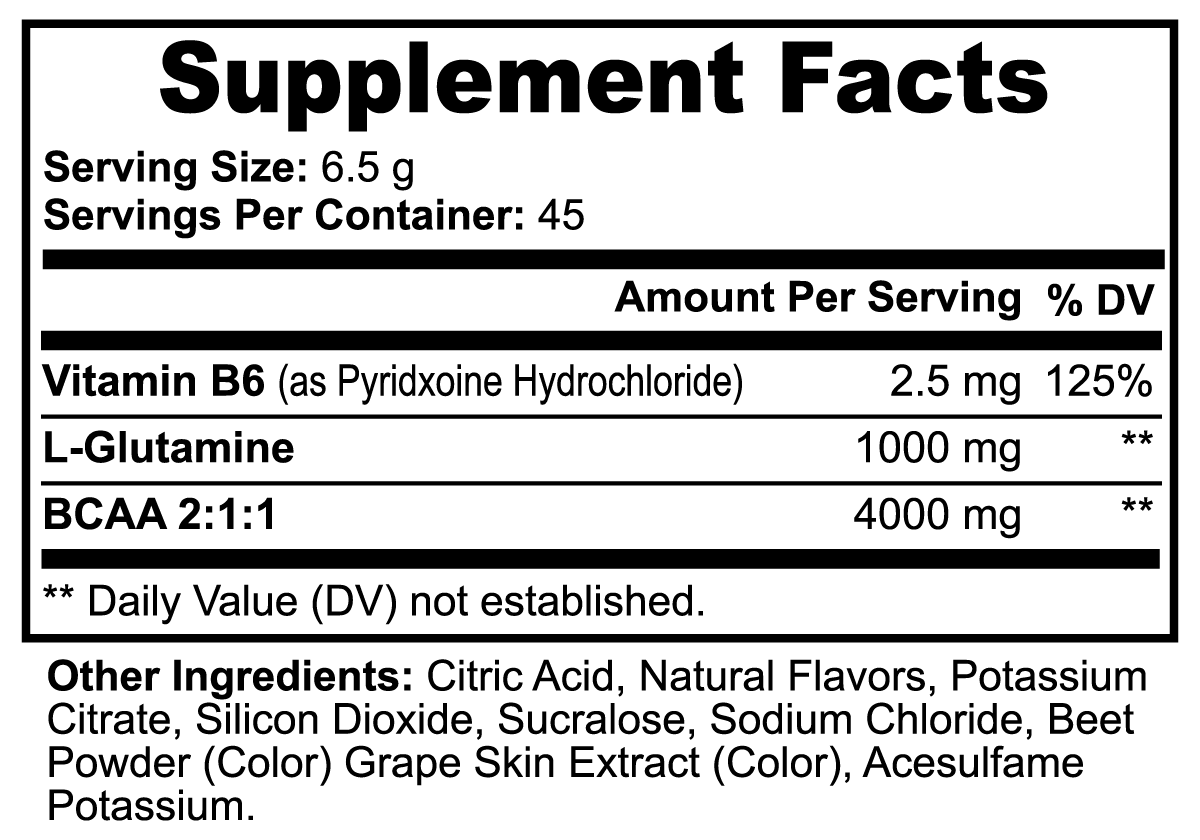 BCAA Pre/Post Workout Powder (Fruit Punch or Honeydew/Watermelon)